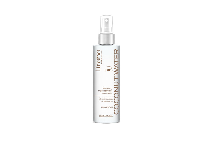 Apa de corp autobronzanta Coconut Water Perfect Tan, 200 ml, Lirene