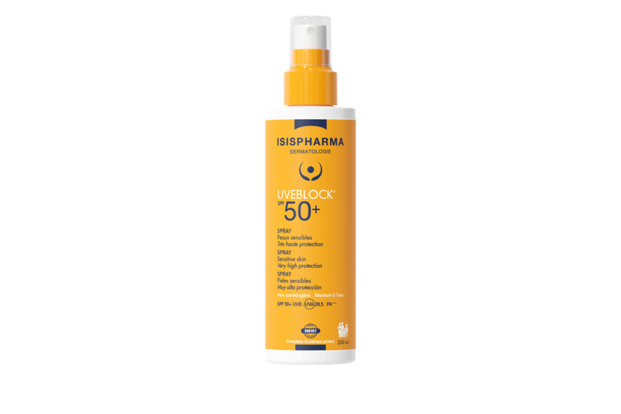 Spray cu protectie solara UVEBLOCK SPF 50+, 200 ml, Isis Pharma
