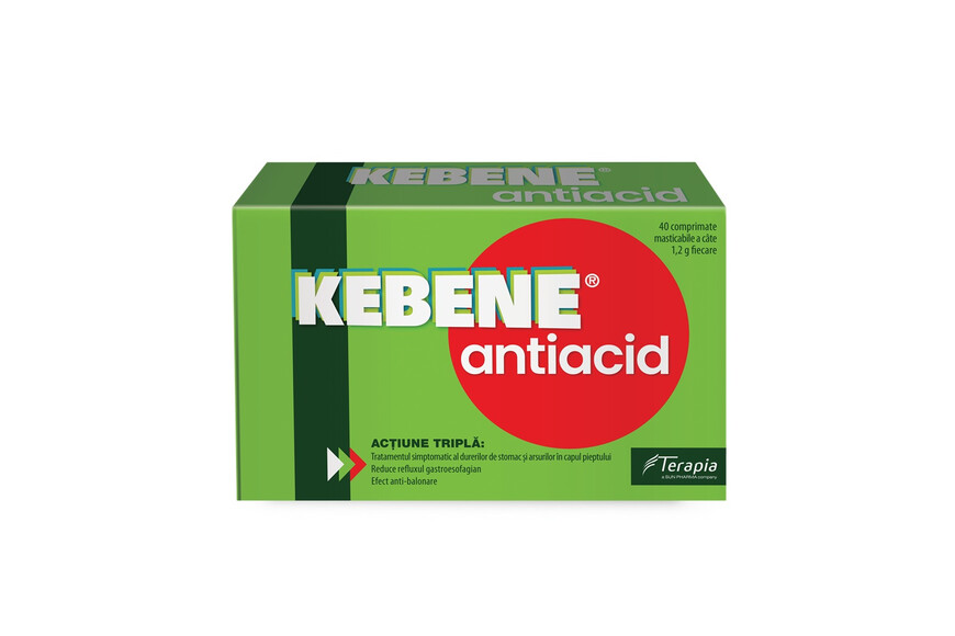 Kebene Antiacid, 40 comprimate, Terapia