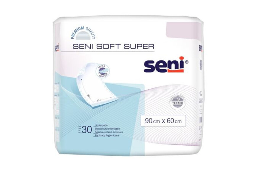 Aleze de protectie, 90 cm x 60 cm Soft Super, 30 bucati, Seni
