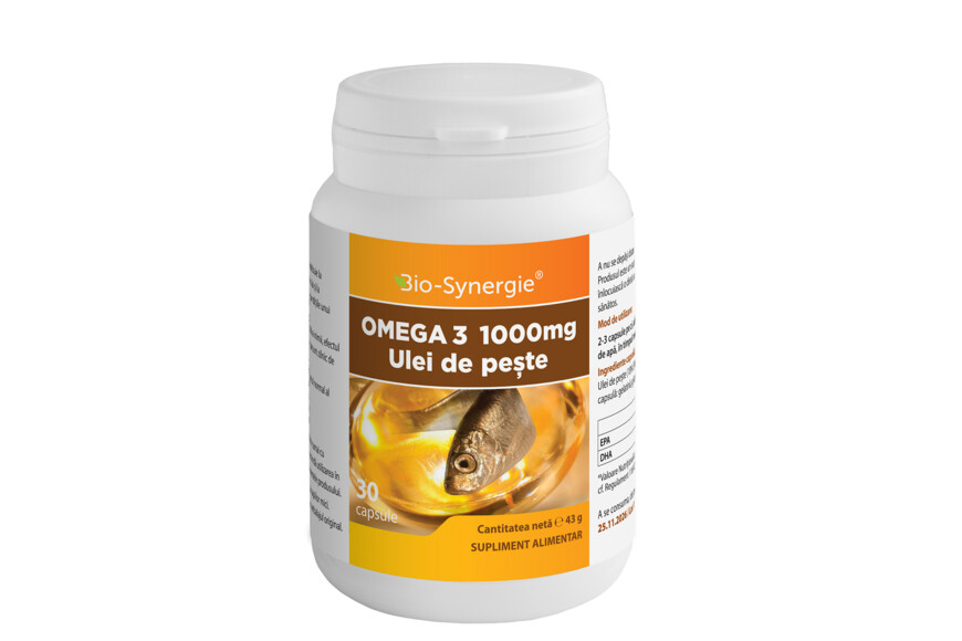 Ulei de peste Omega 3, 1000 mg, 120 capsule, Bio Synergie