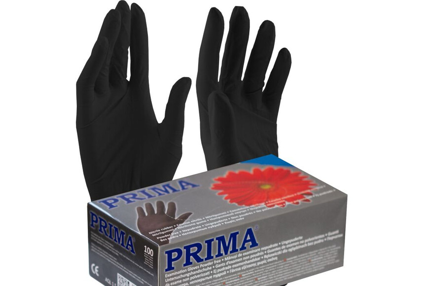 Manusi negre din nitril, mariame L, nepudrate, ,  100buc, Prima