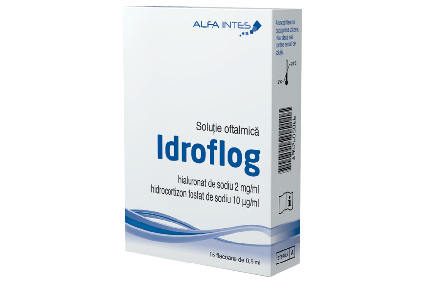 Idroflog solutie oftalmica, 15 flacoane, Alfa Intes