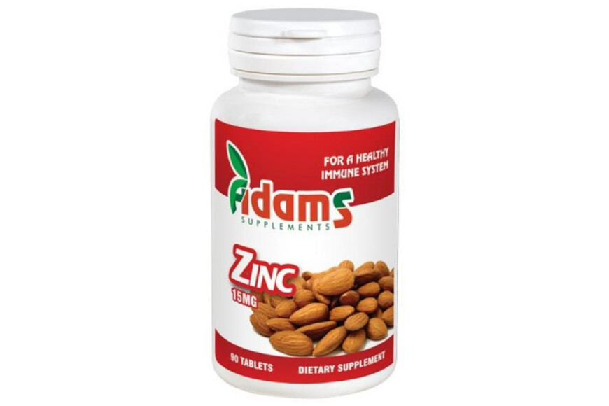 Zinc 15mg, 60 tablete, Adams Vision