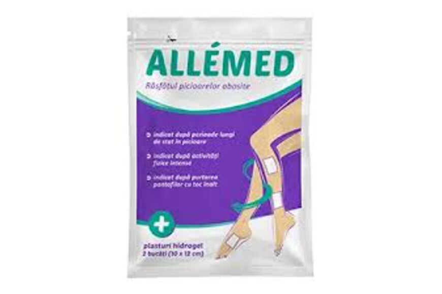 Allemed Plasturi hidrogel pentru picioare obosite , 2 bucati, Labottach