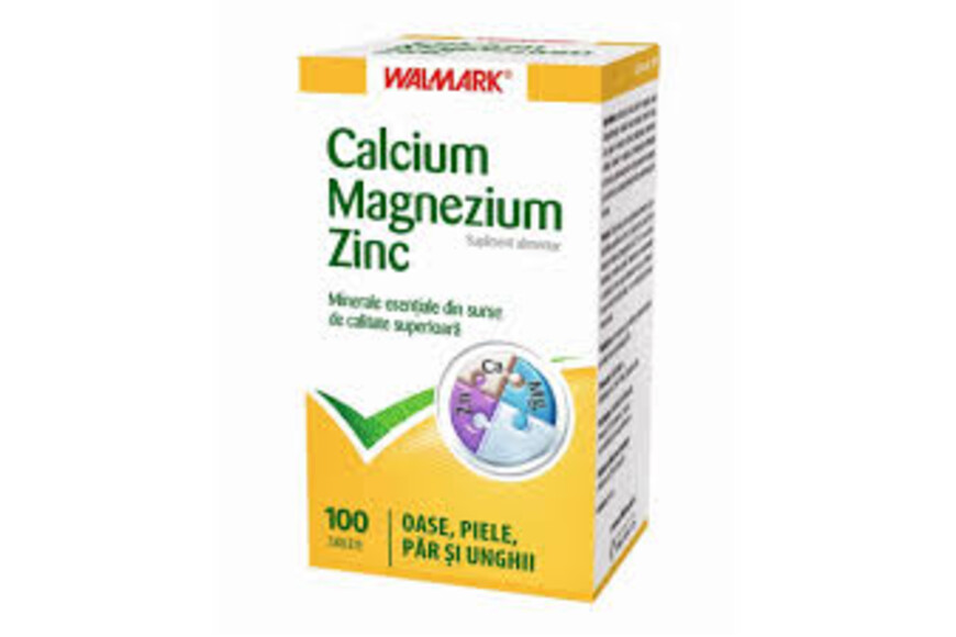 Calcium Magnezium Zinc, 100 tablete, Walmark