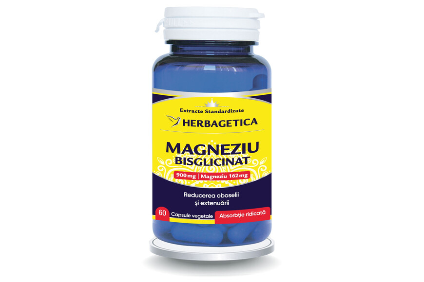 Magneziu Bisglicinat, 60 capsule, Herbagetica