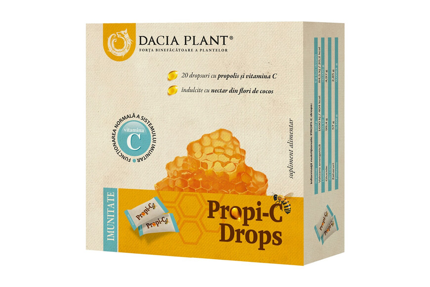 Propolis si Vitamina C Propi-C, 20 dropsuri, Dacia Plant