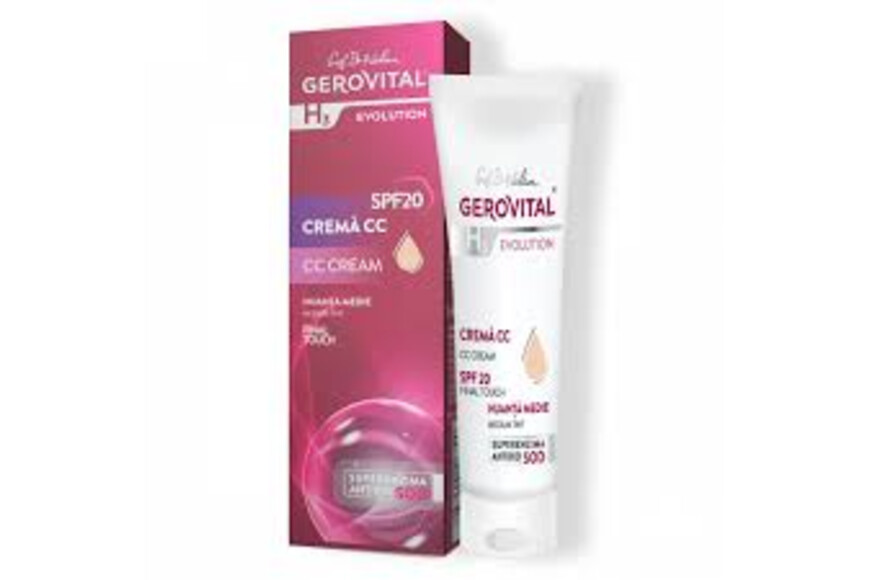 Cremă CC SPF 20 Nuanță Medie 30 ml, Gerovital H3 Evolution