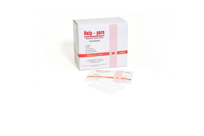 Pansament Steril Fixare Branula 6cmx8cm, 1 bucata, Roval Med