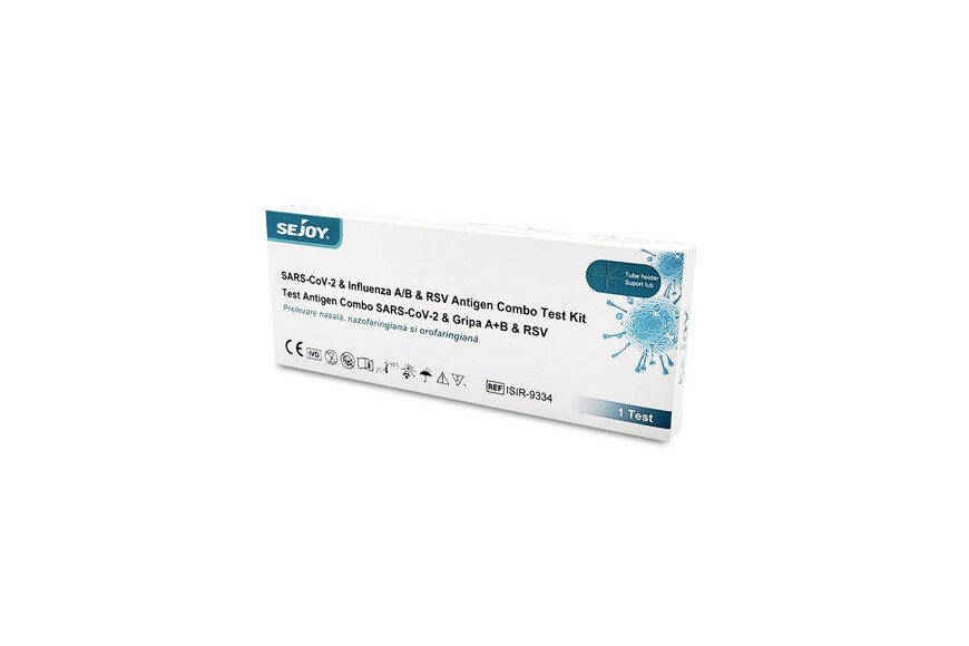 Test Rapid Combo 3-in-1: Ag Covid + Gripa A si B, Sejoy, 1 bucata