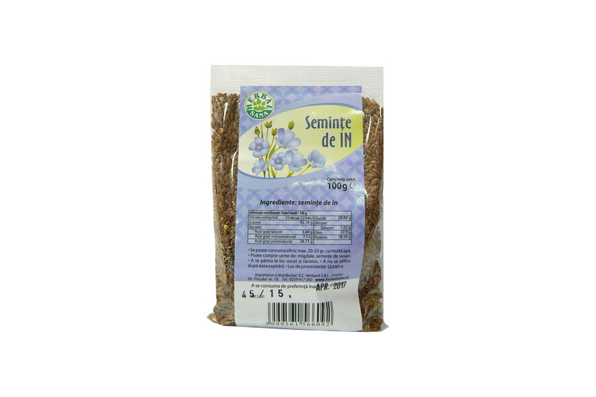 Seminte de In 100g, Herbavit