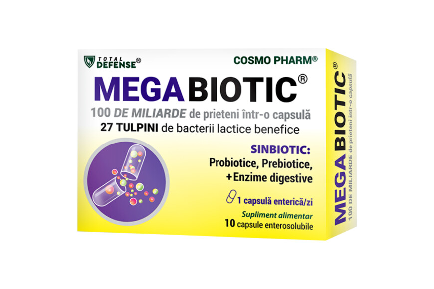 Megabiotic, 10 capsule enterosolubile, Cosmopharm