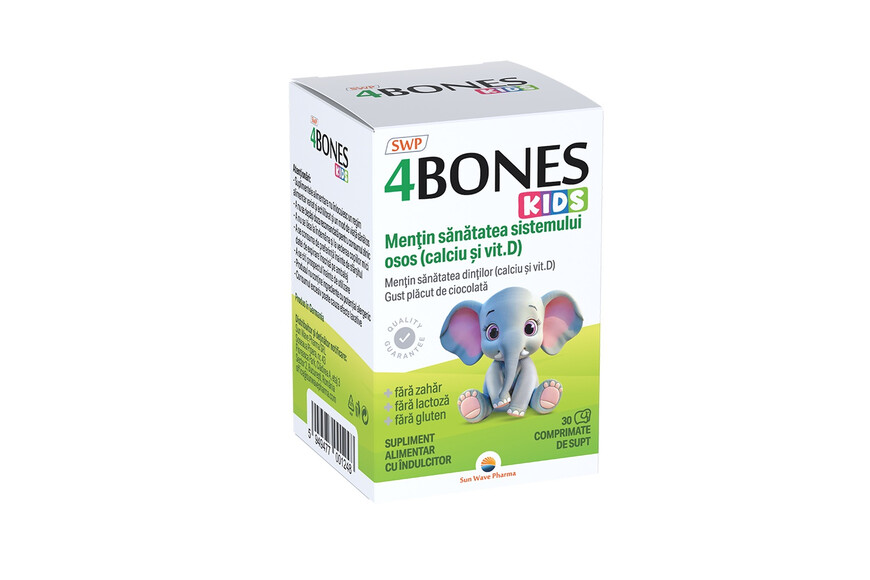 4 Bones Kids, 30 comprimate, Sun Wave Pharma
