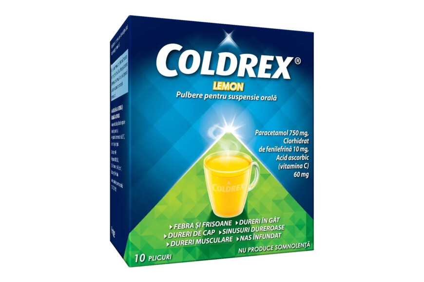 Coldrex Lemon, 10 plicuri, Perrigo