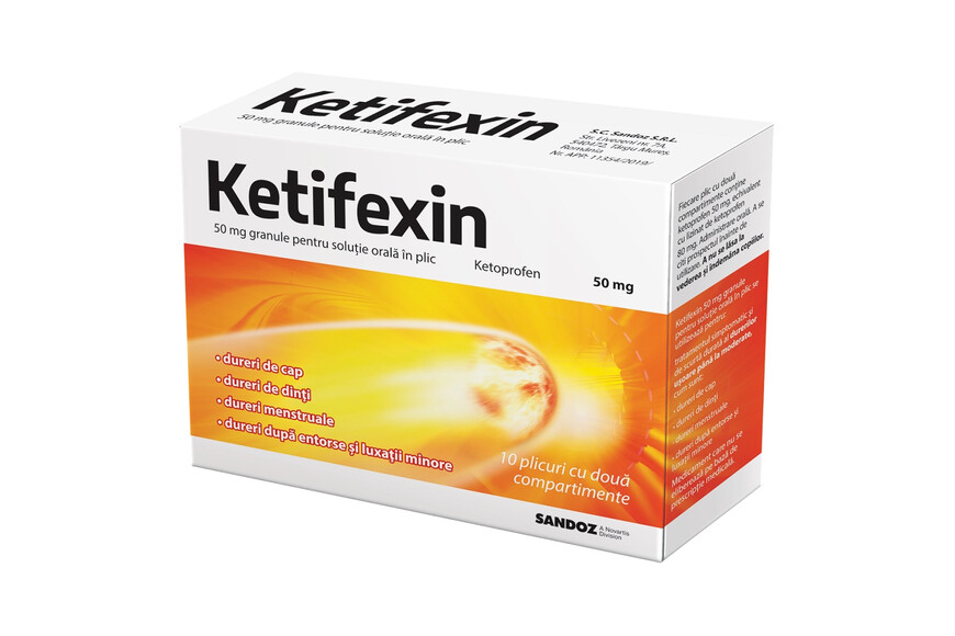 Ketifexin, 50 mg granule, 10 plicuri, Sandoz