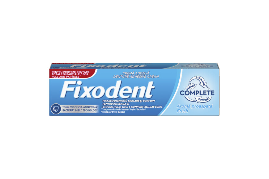 Crema adeziva pentru proteza dentara Fresh Complete, 47 g, Fixodent