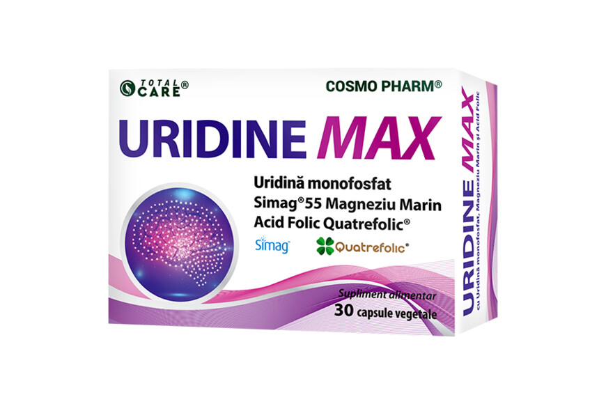 Uridine Max, 250 mg, 30 capsule vegetale, Cosmopharm