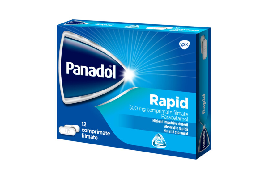 Panadol Rapid, 500 mg, 12 comprimate, Gsk