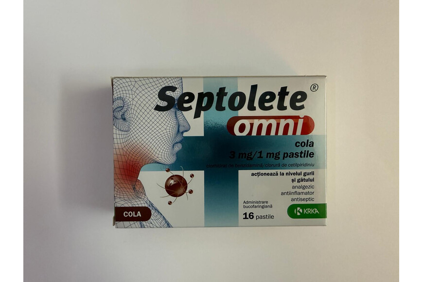 Septolete omni Cola, 3 mg/1 mg, 16 pastile, Krka
