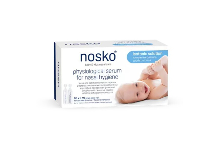 Ser fiziologic, 60 fiole x 5 ml, Nosko