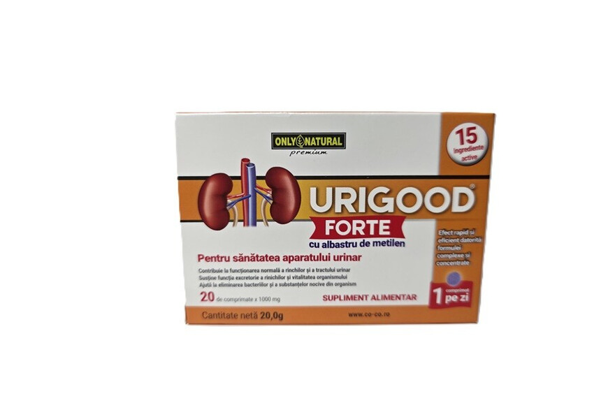 Urigood Forte 1000 mg, 20 comprimate, Only Natural