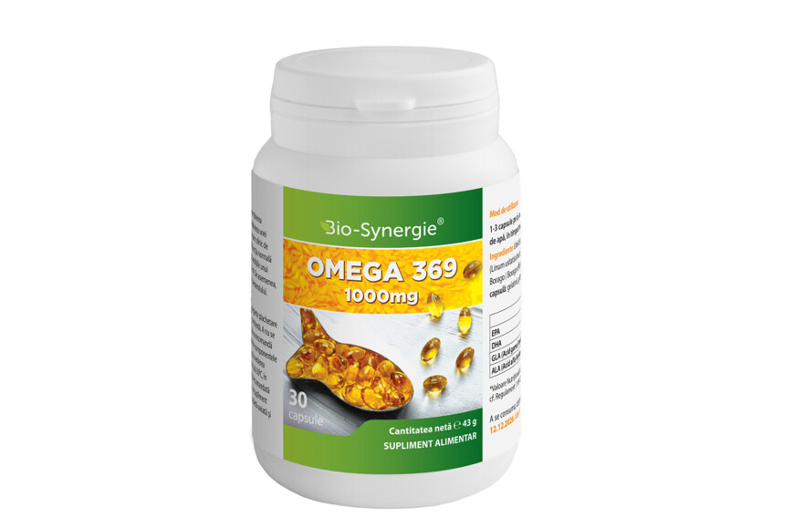 Omega 3-6-9, 1000 mg, 30 capsule, Bio Synergie