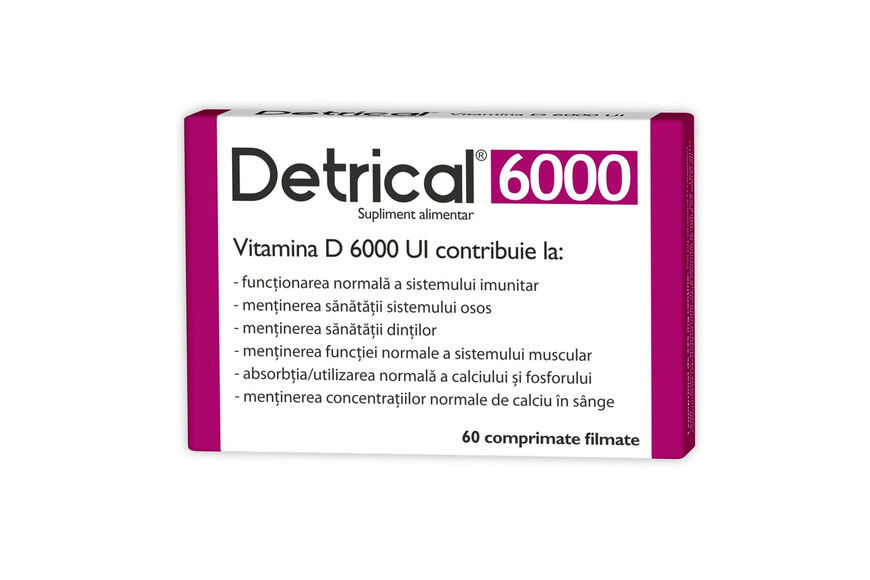 Detrical Vitamina D, 6000 UI, 60 comprimate, Zdrovit