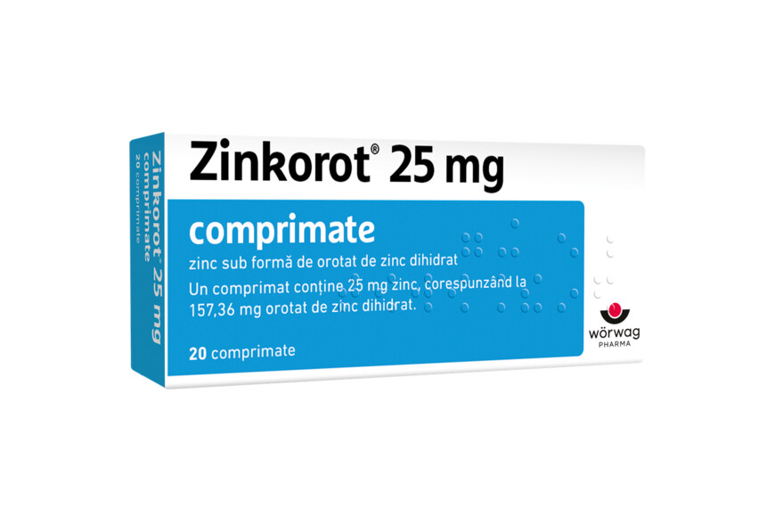 Zinkorot, 25 mg, 20 comprimate, Worwag