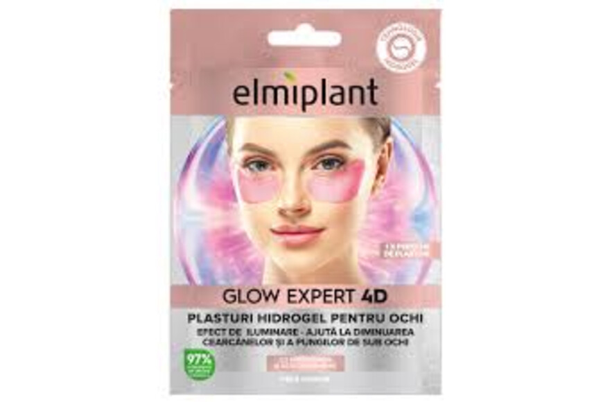 Plasturi hidrogel pentru ochi Glow Expert 4D, 1 pereche, Elmiplant