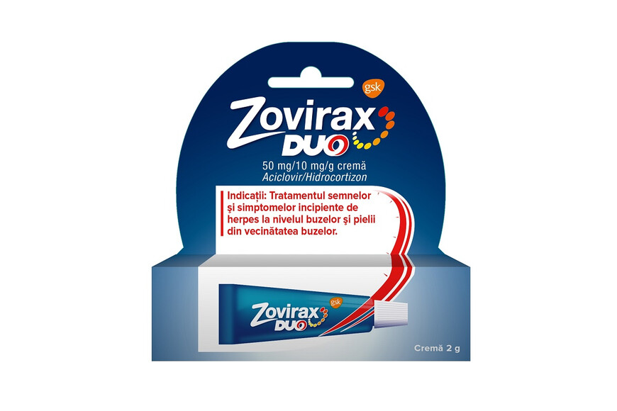 Zovirax Duo crema, 50 mg/10mg, 2 g, Glaxo