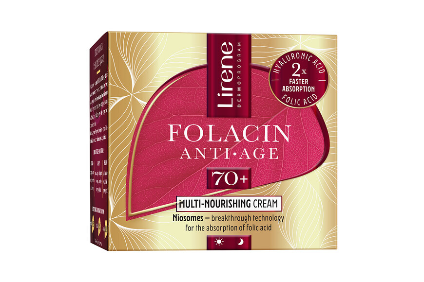 Crema anti-age 70+ Folacin Anti Age, 50 ml, Lirene