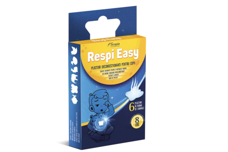 Plasturi pentru copii Respi Easy, 6 bucati, Terapia