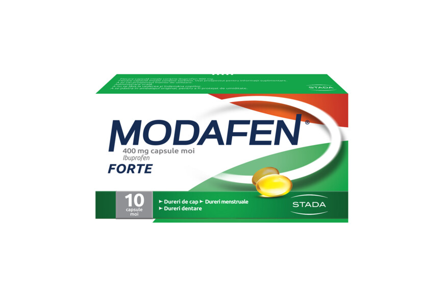 Modafen Forte 400 mg, 10 capsule moi, Stada