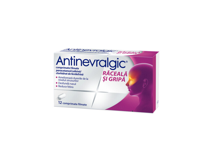 Antinevralgic Raceala si Gripa, 12 comprimate filmate, Sanofi