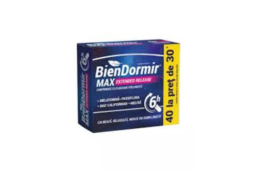 Bien Dormir Max Extended Release, 30+ 10  comprimate , Fiterman