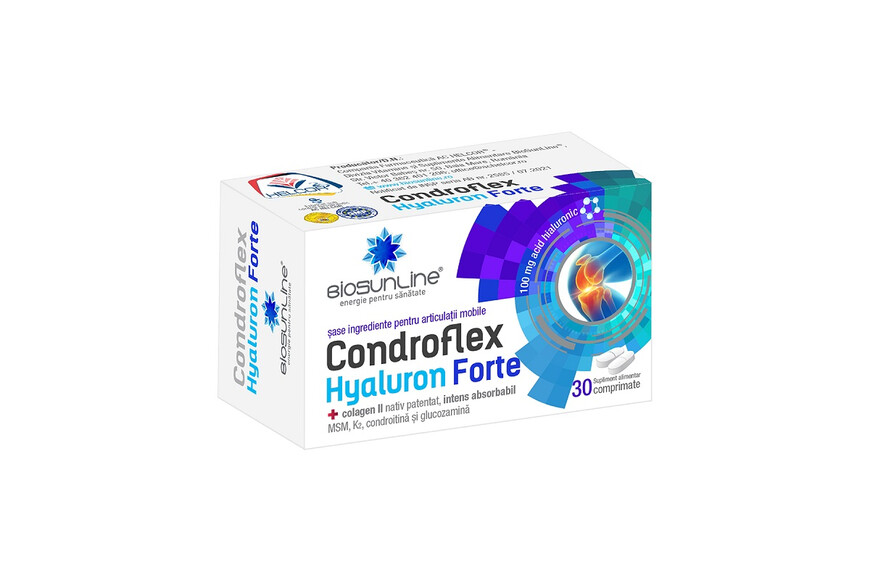 Condroflex Hyaluron Forte, 30 comprimate, BioSunLine