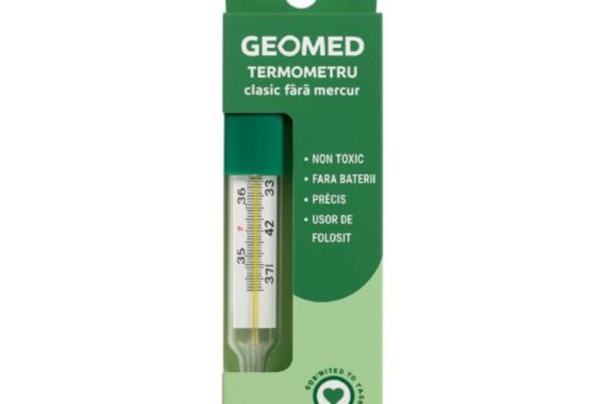 Termometru fara mercur Classic, 1 bucata, Geomed