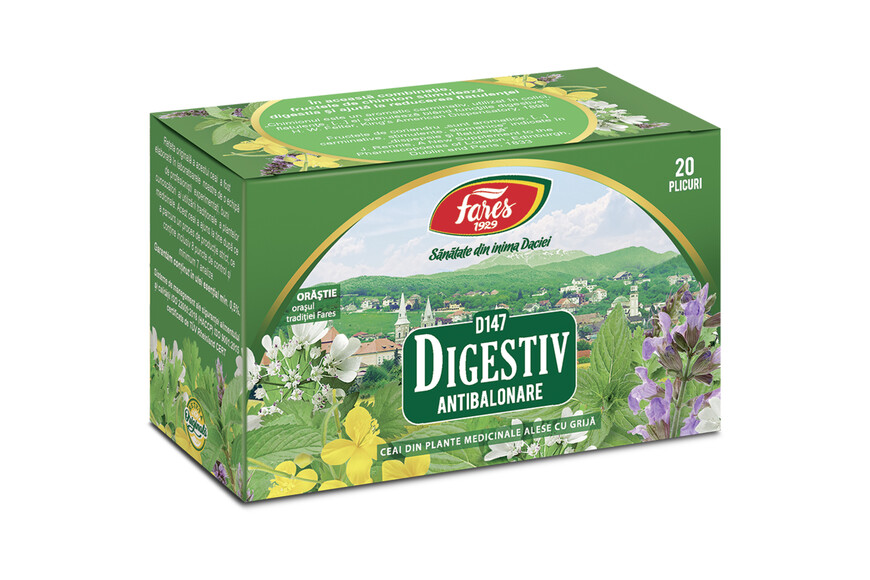 Ceai Digestiv, D147, 20 plicuri, Fares