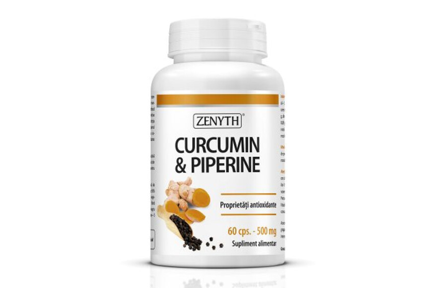 Curcumin si Piperine, 60 capsule, Zenyth