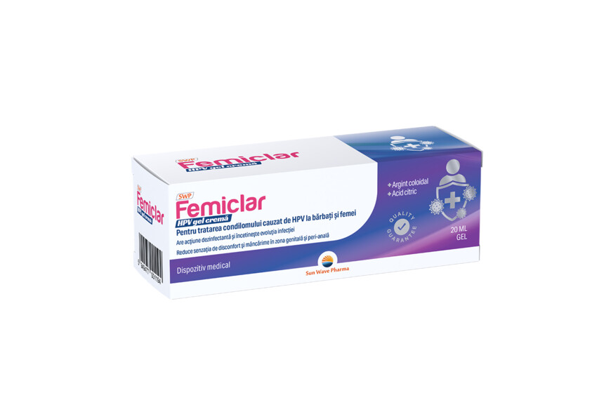 Gel vaginal Femiclar HPV, 20 ml, Sun Wave Pharma