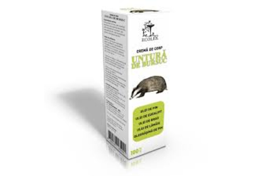 Crema de corp cu untura de bursuc, 100 ml, Ecolek