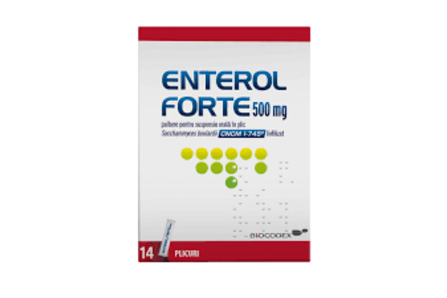 Enterol Forte, 500 mg, pulbere, 14 plicuri, Biocodex