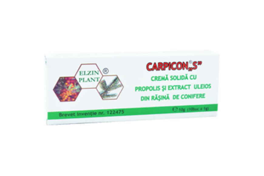 Carpicon S Supozitoare Cu Propolis si rasina 1g , 10 bucati, Elzin Plant