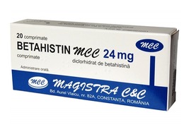 Betahistin MCC, 8 mg, 24 mg, comprimate