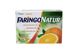 Faringo Natur portocale, 12 comprimate, Terapia  