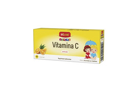 Vitamina C Junior cu aroma de Portocala, 20 Comprimate, Biofarm