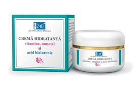 Crema hidratanta cu vitamine, musetel si acid hialuronic, 50 ml, Tis Farmaceutic 
