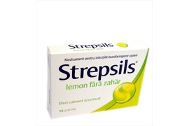 Strepsils Lemon fara zahar, 24 comprimate, Reckitt Benckiser
