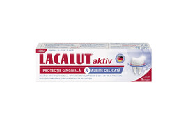 Pastă de dinți Lacalut Aktiv Protecție gingivală și Albire delicată, 75 ml, Theiss Naturwaren